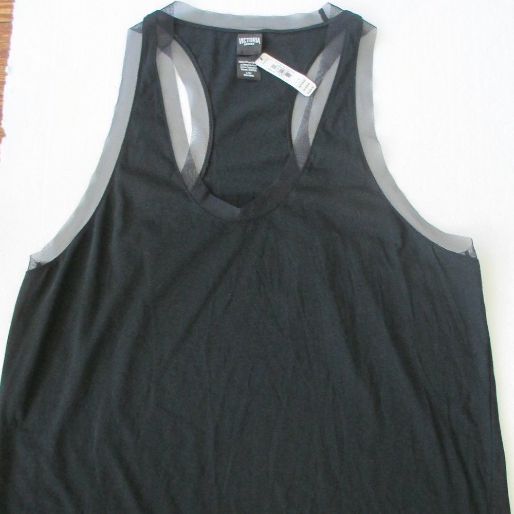 SHEER LAYERED LOOK TANK TOP BY VICTORIA'S SECRET SPORT